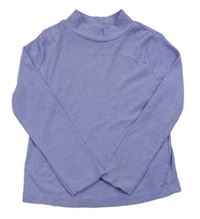 Lila žebrované triko George