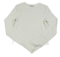 Biele rebrované crop tričko Matalan