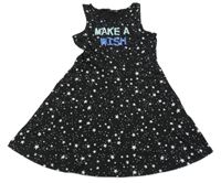 Čierne šaty s hviezdami a nápisom Page one young