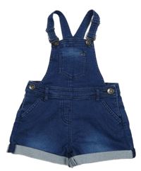 Tmavomodré teplákové rifľové na traké kraťasy Lupilu