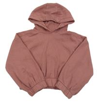 Staroružová crop mikina s kapucňou George