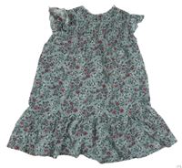 Šedomodro-ružové kvetované šaty Primark