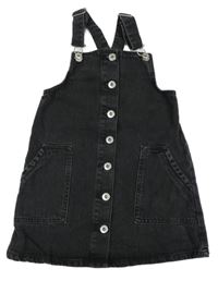 Tmavosivé rifľové na traké prepínaci šaty Denim Co.