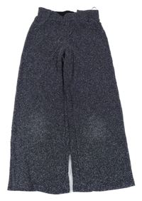 Čierno-strieborné trblietavé palazzo nohavice H&M