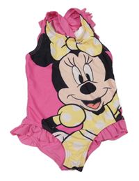 Růžové jednodílné plavky s Minnie Disney