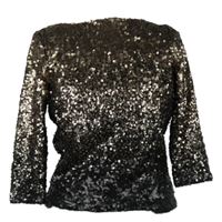 Dámsé černo-hnědé flitrové triko Precis 