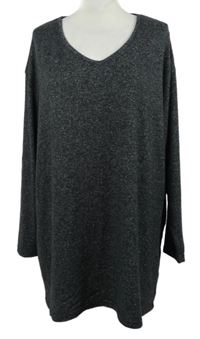 Dámsky tmavosivý melírovaný sveter JD Williams