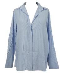 Dámska světlemodro-biela pruhovaná blúzka Amisu