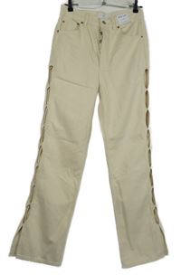 Dámské béžové široké rifle s průstřihy Topshop vel. 30/32