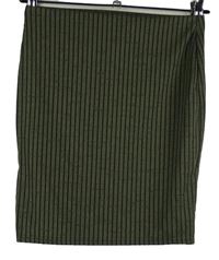 Dámska khaki rebrovaná minisukňa MissGuided