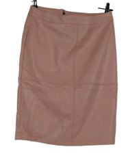 Dámska ružová koženková púzdrová sukňa Vila