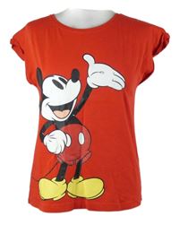 Dámské červené tričko s Mickeym 