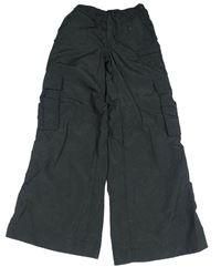 Čierne šušťákové cargo nohavice H&M