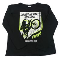 Čierne tričko s cyklistou Chapter young
