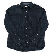 Tmavomodrá puntíkatá košile H&M