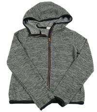 Čierno-biela melírovaná športová prepínaci mikina s kapucňou H&M