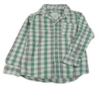 Bílo-zeleno šedá kostkovaná košile Tom Tailor