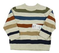 Nové - Béžovo-barevný pruhovaný svetr Matalan
