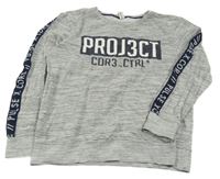 Sivá melírovaná mikina s nápisom Yigga