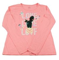 Neonově růžové triko s nápisem a kaktusem z filtrů 