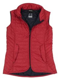 Vínová šušťáková zateplená vesta Fouganza