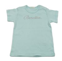 Svetlomodré tričko s logom Benetton