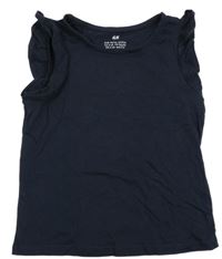 Tmavomodré tričko H&M