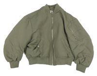 Khaki šusťákový zateplený bomber Zara