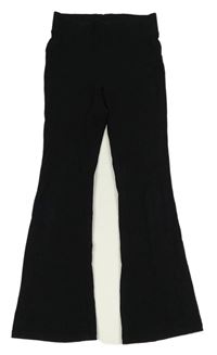 Černé flare kalhoty H&M