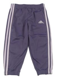 Fialové sportovní tepláky Adidas