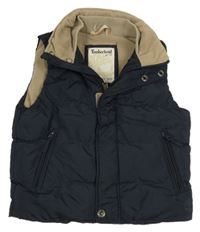 Tmavomodrá šusťáková zateplená vesta Timberland