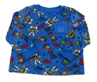 Modré plyšové pyžamové triko s Toy Story Nutmeg