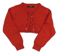 Červené pletené propínací bolérko s flitrami George