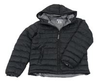 Černá šusťáková prošívaná funkční lehká zateplená bunda s kapucí Mountain Warehouse