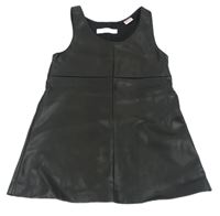 Černé koženkové šaty Zara