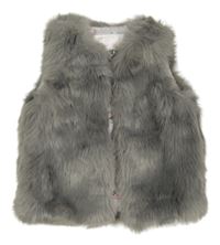 Sivá kožušinová podšitá vesta F&F