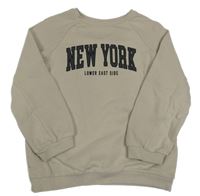 Béžová mikina s nápisom Tu