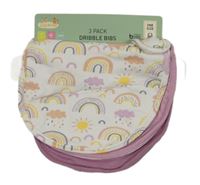 Nové - 3x farebný podbradník s obrázkami Lily & Dan