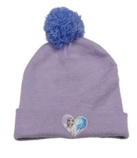Lila čepice s Elsou a bambulí