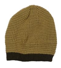 Béžovo-hnědá pletená čepice 