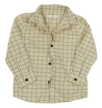 Smotanová kockovaná košeľa Reserved