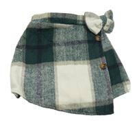 Tmavozeleno-biela kockovaná sukňa Shein