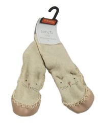 Nové - Béžovo-starorůžové ponožkoboty s čumákem Tu vel. 21/22
