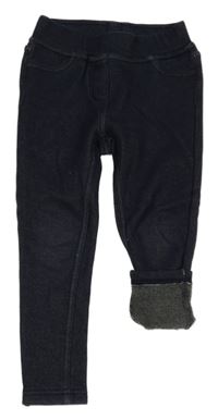 Tmavomodré zateplené tregíny riflového vzhledu C&A