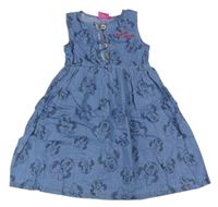 Modré ľahké rifľové šaty s Minnie Disney