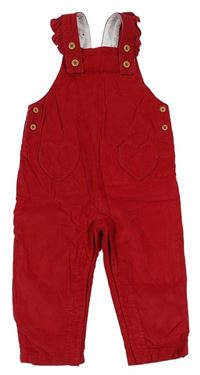 Červené menšestrové podšité na traké nohavice