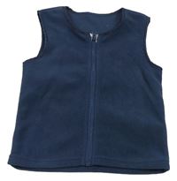 Tmavomodrá fleecová vesta zn. M&S