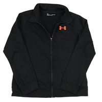Čierna funkčná športová prepínaci mikina s logom zn. UNDER ARMOUR