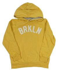 Žlutá mikina s nápisem a kapucí H&M