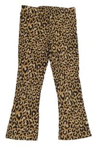 Béžovo-hnědo-smetanové vzorované žebrované kalhoty River Island